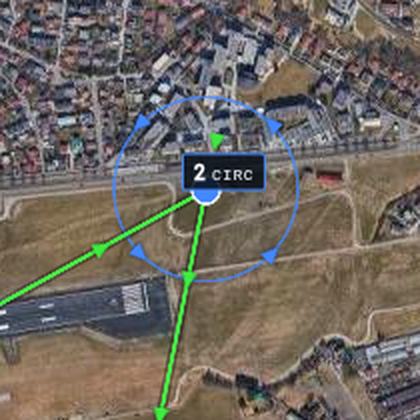 Circle arrows on the plan